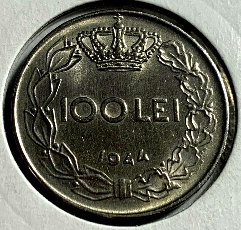 Read more about the article RARE Key Date 100 Lei 1944 UNC Coin (KM#64) King Michael of Romania Regele Mihai