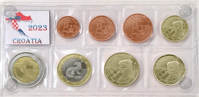 Read more about the article CROATIA Euro Set 2023 Coins (1  2   5  10  20  50 Cents + 1  2 EURO) NEW