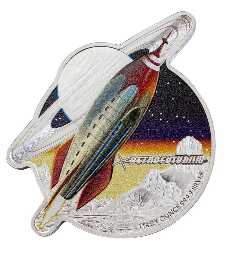 Read more about the article 2021 Solomon Islands Retrofuturism Rocket 1 oz Silver Coin