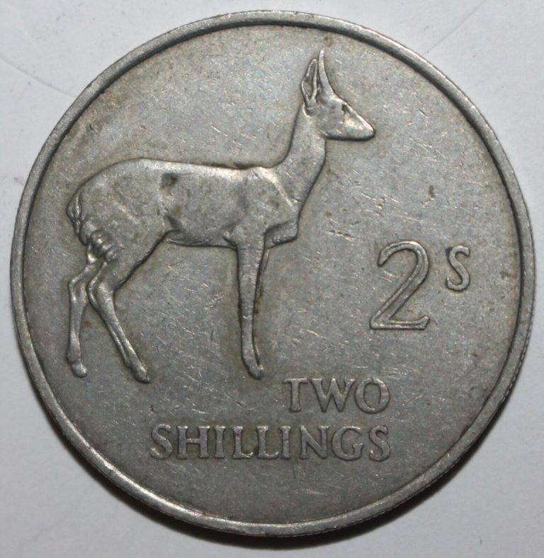 Read more about the article Zambia Two Shillings Coin 1964 KM# 3 Bohor Reedbuck 2