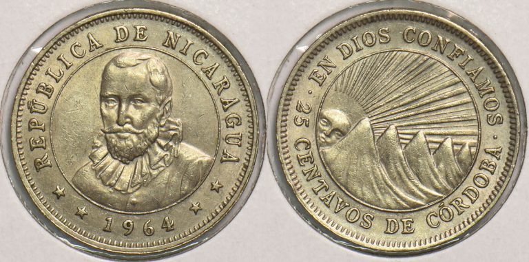 Read more about the article Nicaragua 1964 25 Centavos 199029 combine shipping