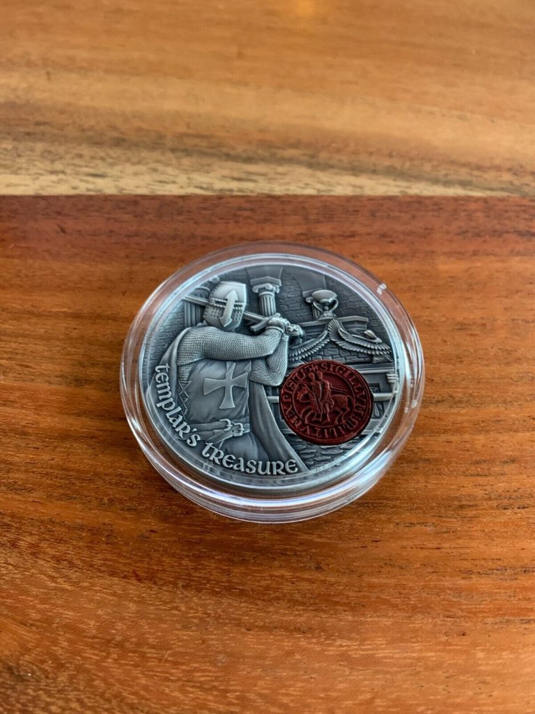 Read more about the article 2020 Republic of Cameroon – Templars Treasure – 2oz .999 Silver coin Ltd run 500