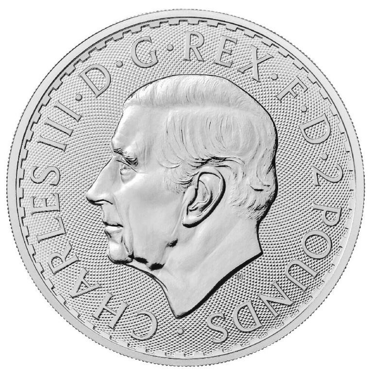 Read more about the article Presale – 2023 U.K. 2 Pound Silver King Charles Britannia .999 1 oz BU