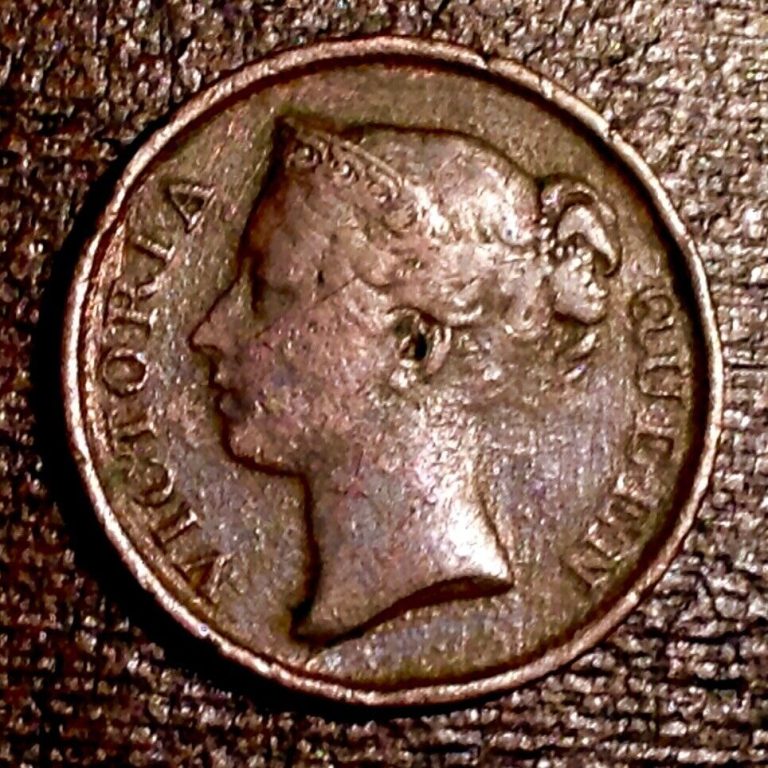 Read more about the article ~1845 Straits Settlements Malaysia 1/2 Half Cent East India Company