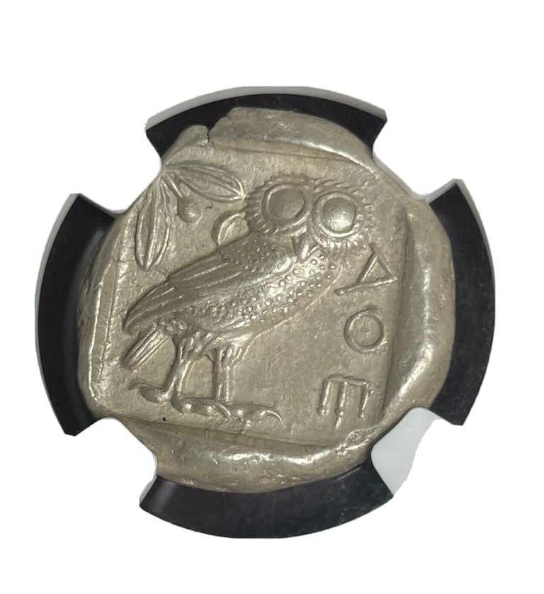 Read more about the article Athens Greece Athena Owl Tetradrachm Ancient Coin 440-404 BC – Certified NGC AU