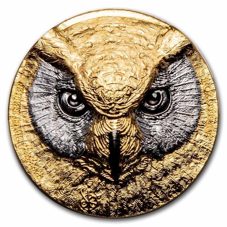 Read more about the article 2022 Ivory Coast 1 oz Gold Édition Signature d’Or; Owl – SKU#262135