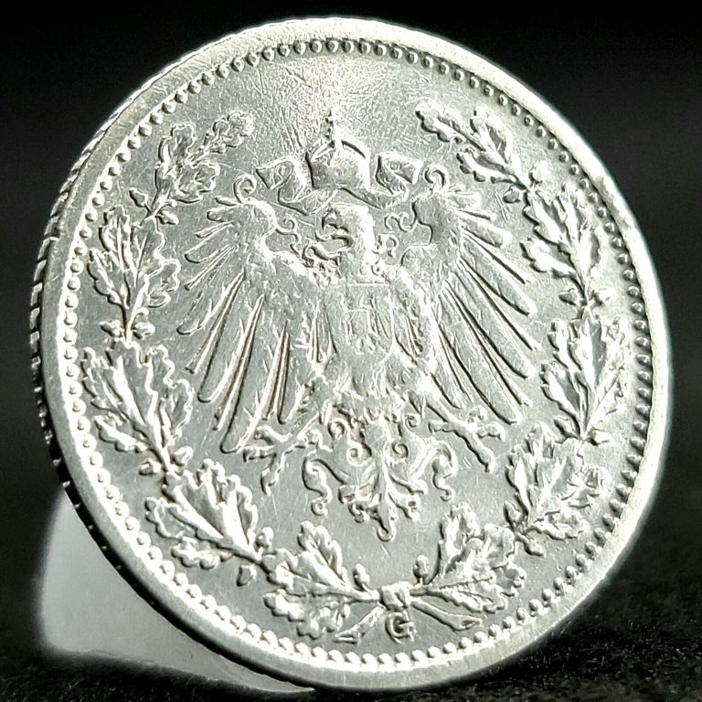 Read more about the article Deutsches Reich *Beautiful* German Empire 1/2 (Half) Mark 90% Silver Coin (.900)