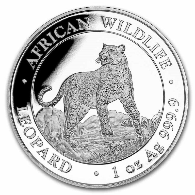 Read more about the article 2022 Somalia 1 oz Silver African Wildlife Leopard BU