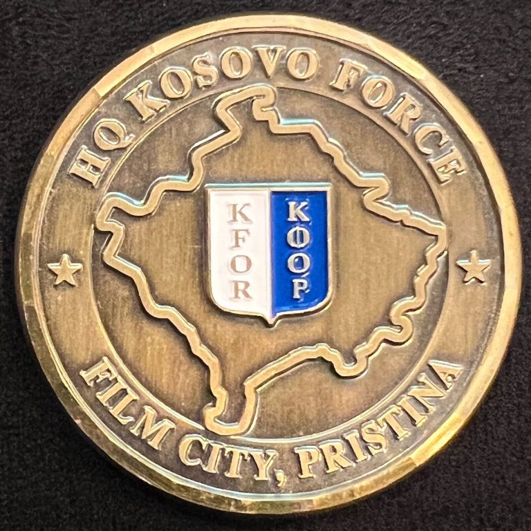 Read more about the article HQ Kosovo Force Film City Pristina Assistant Chief of Staff KFOR Challenge Coin