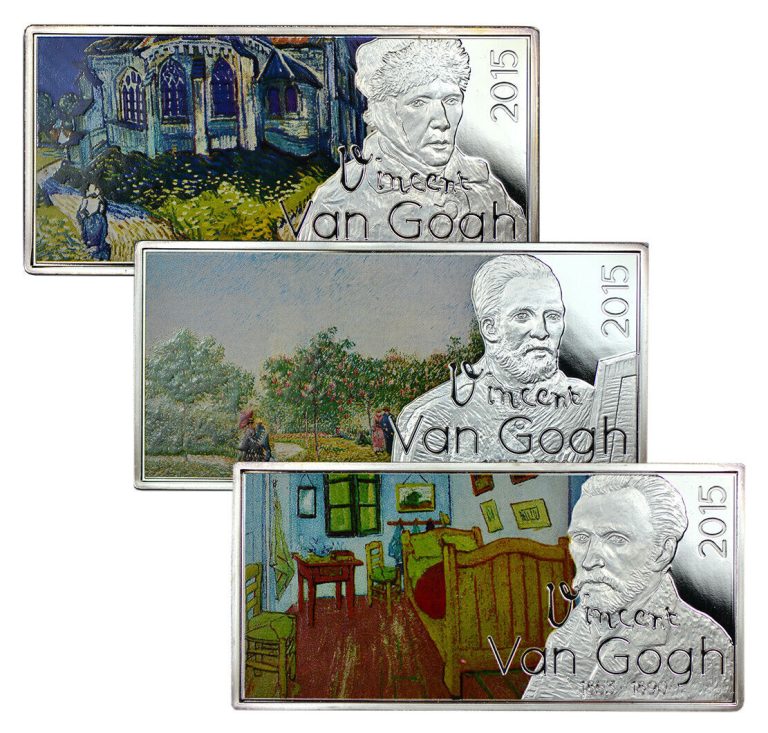 Read more about the article GABON 1000 Francs 2015 Silver Plated Proof ‘Vincent Van Gogh’ (3 coins)