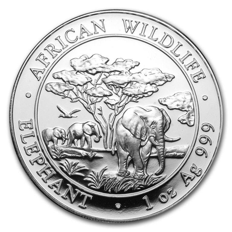 Read more about the article 2012 Somalia 1 oz Silver Elephant BU – SKU #65933