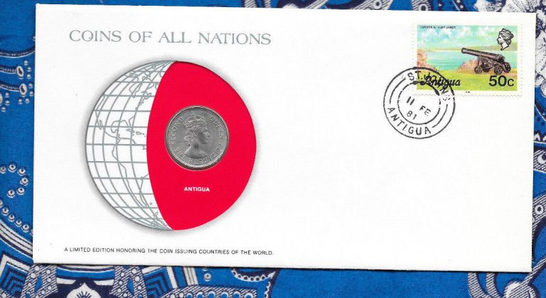 Read more about the article Coins of All Nations Antigua East Caribbean States 25 cents 1965 UNC