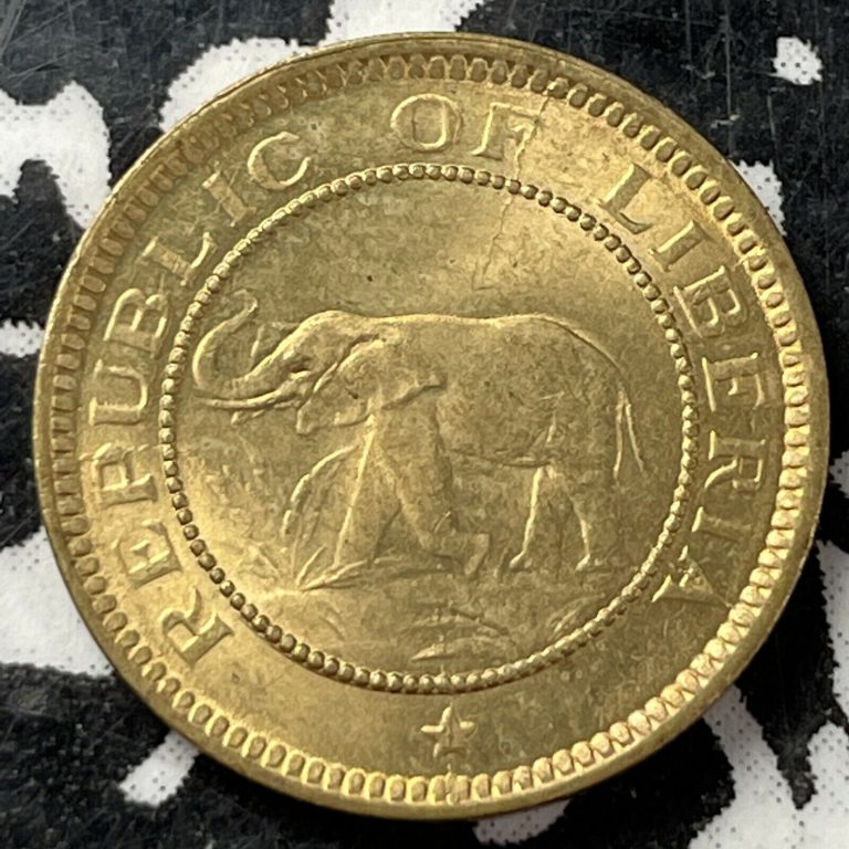 Read more about the article 1937 Liberia 1/2 Cent (35 Available)High Grade! Beautiful!(1 Coin Only) Elephant