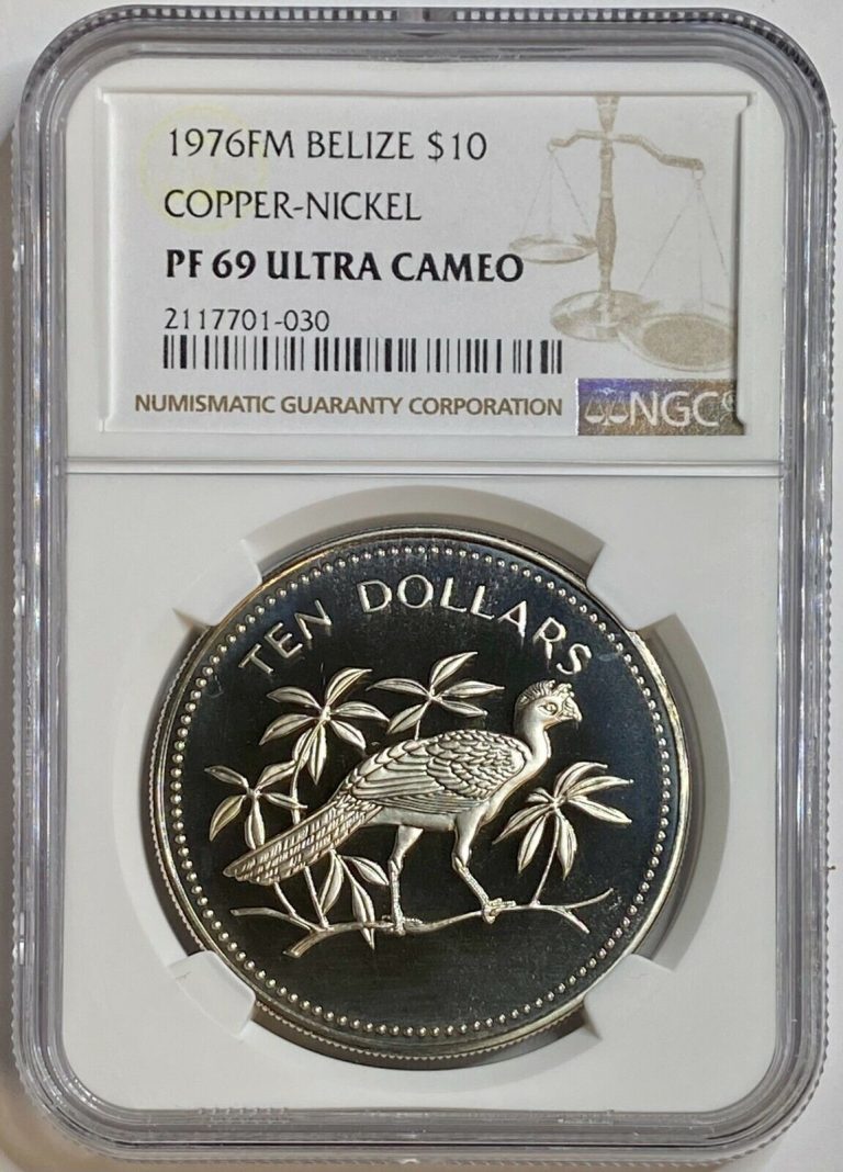 Read more about the article 1976 FM BELIZE   $10 PF69 ULTRA CAMEO NGC CERTIFIED COIN FINEST KNOWN