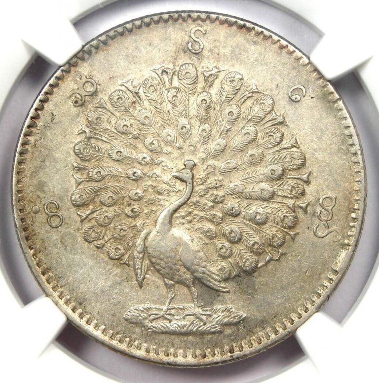 Read more about the article 1852 (CS1214) Burma Peacock Kyat Coin – Certified NGC AU55 – Rare Coin!