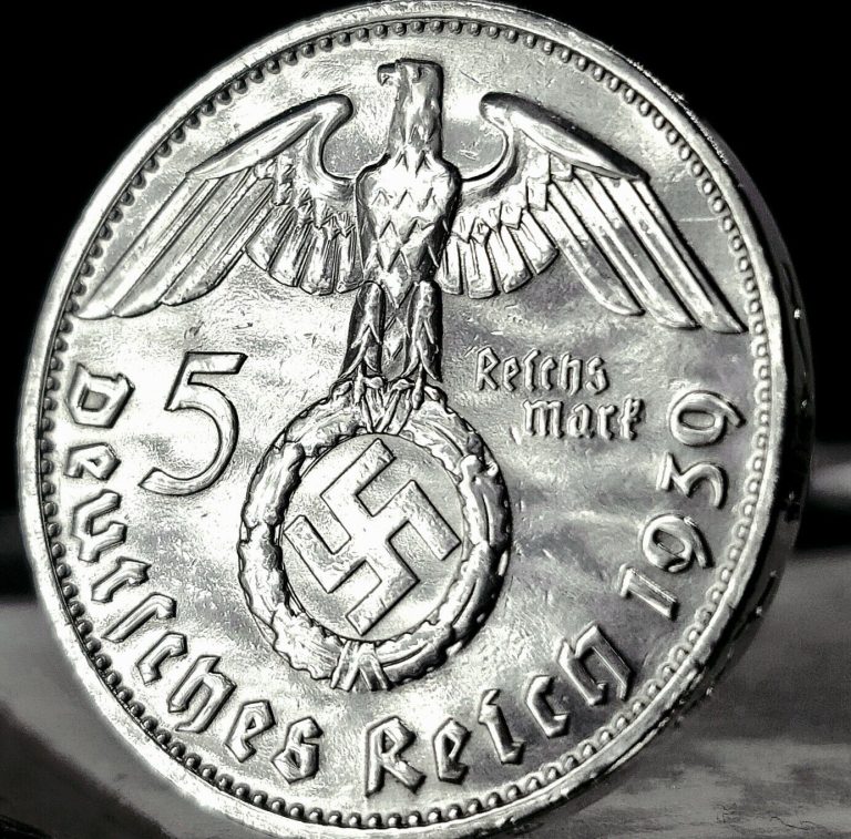 Read more about the article Nazi Germany 5 Mark *Beautiful* Genuine WW2 Third Reich 5 Reichsmark Silver Coin