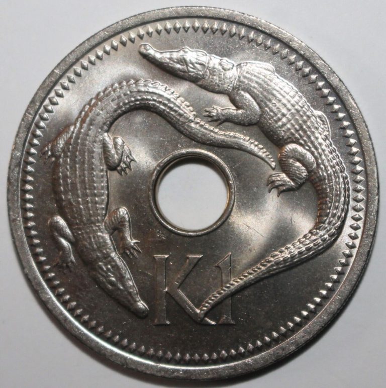 Read more about the article Papua New Guinea 1 Kina Coin 1975 KM# 6 Crocodiles One