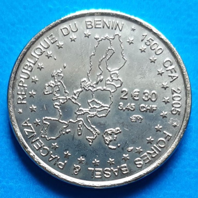 Read more about the article Benin 1500 CFA francs 2005 Basel Bird Elephant unusual coin