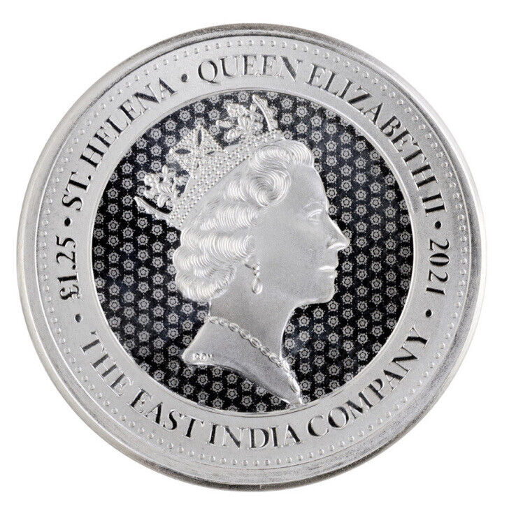 Read more about the article 2021  1.25 oz  Guinea Rose Crown Shield Silver Coin | East India Company