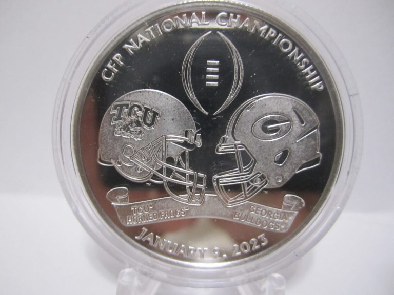 Read more about the article GEORGIA BULLDOGS VS TCU HORNED FROGS 2023 COLLEGE FOOTBALL PLAYOFF COIN HIGHLAND