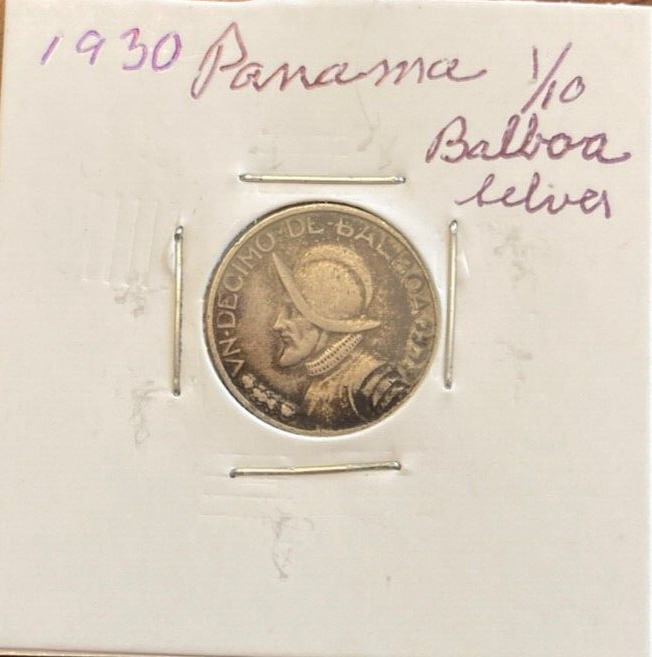 Read more about the article 1930 PANAMA 1/10 SILVER BALBOA REVERSE OFF CENTER ( BROADSTRIKE ) COIN