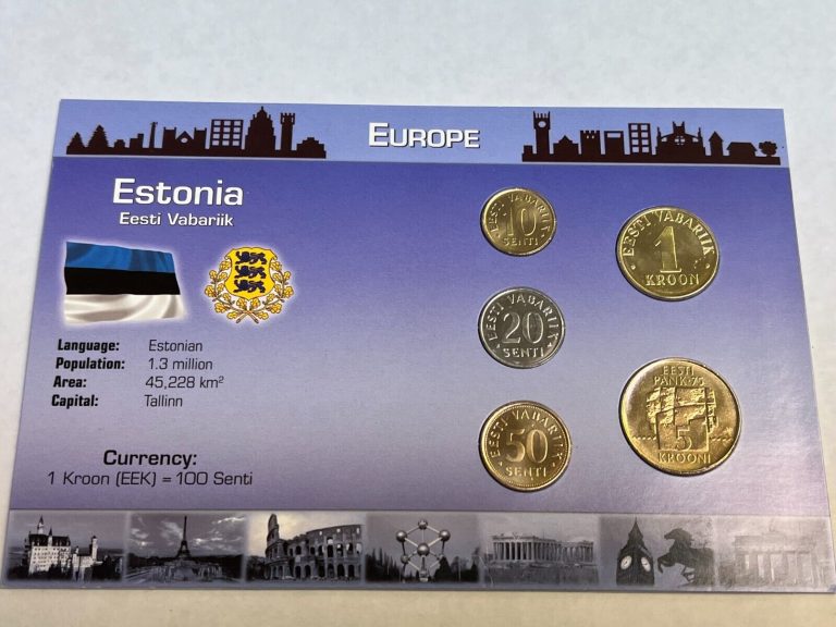 Read more about the article ESTONIA Coins  5-Coin Modern UNC Type Set Pre-Euro