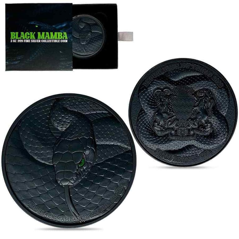 Read more about the article 2023 Chad 2 oz Silver Black Mamba High Relief Coin .999 Fine (w/Box)