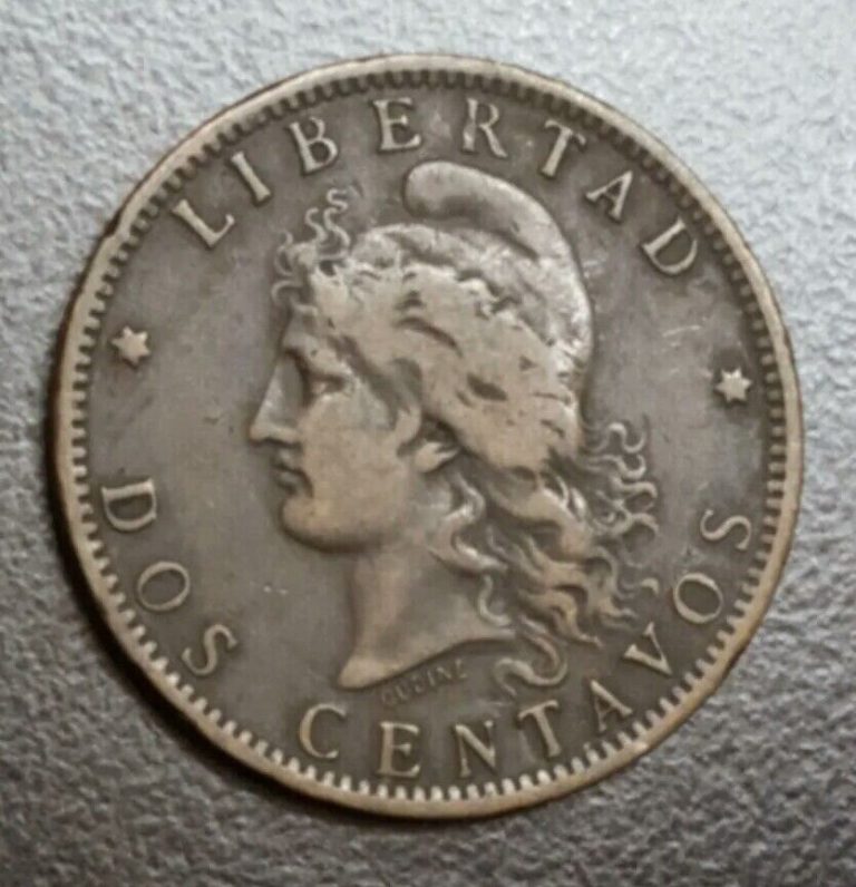 Read more about the article 1890 ARGENTINA 2 CENTAVOS XF OLD 1800’s WORLD COIN KM 33