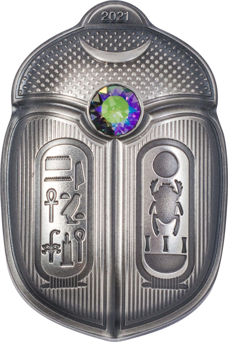 Read more about the article 2021 Palau Scarab King Tut 1oz Silver Antique Finish Coin