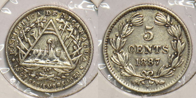 Read more about the article Nicaragua 1887 5 Centavos 199065 combine shipping