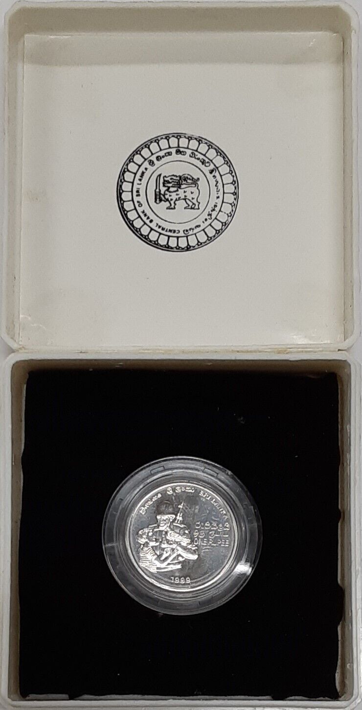 Read more about the article 1999 Sri Lanka 1 Rupee Commem Coin Proof-Like 50th Ann of Army in OGP W/COA