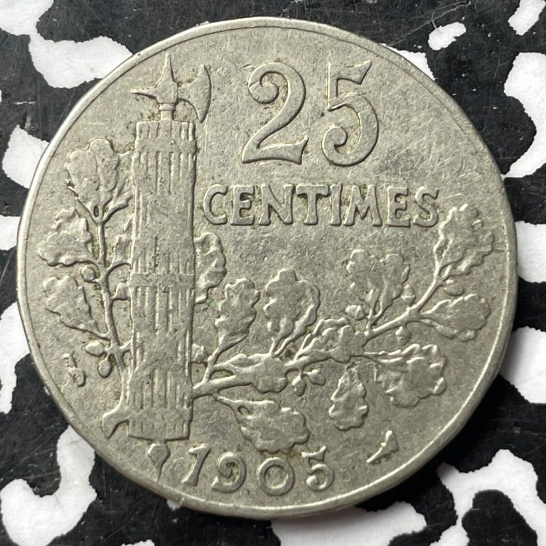 Read more about the article 1905 France 25 Centimes (18 Available) (1 Coin Only)