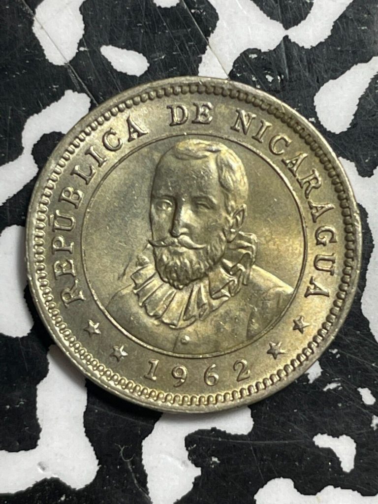 Read more about the article 1962 Nicaragua 5 Centavos Lot#V4071 High Grade! Beautiful!