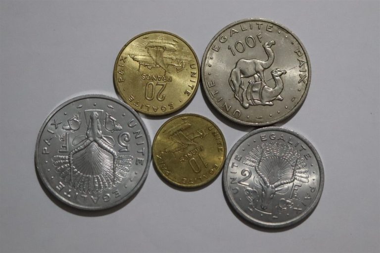 Read more about the article 🧭 🇩🇯 DJIBOUTI 5 OLD COINS LOT HIGH GRADE B53 #31 XC9