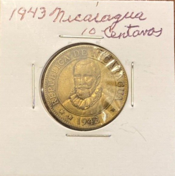 Read more about the article 1943 NICARAGUA 10 CENTAVOS COIN