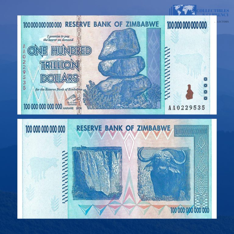 Read more about the article ✔ 100 TRILLION DOLLAR ZIMBABWE AA 2008 SERIES P91 UNCIRCULATED  FAST SHIP  COA