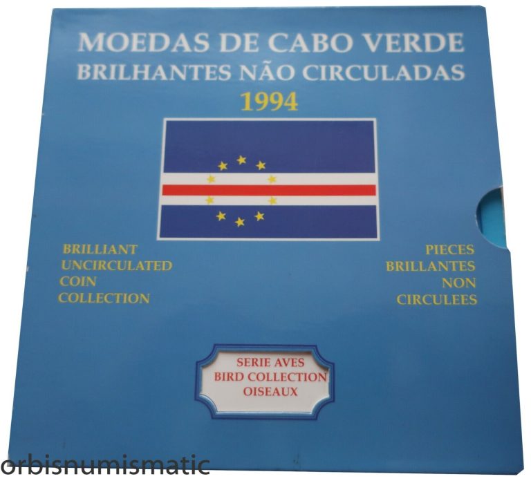 Read more about the article CAPE VERDE 1994 VERY RARE BU OFFICIAL MINT SET WITH 6 COINS BIRD SERIES – NEW