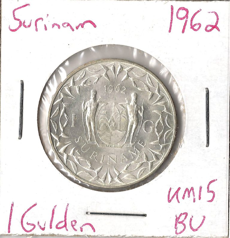 Read more about the article Coin Suriname 1 Gulden 1962 KM15  silver  combined shipping