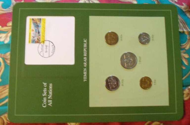 Read more about the article Coin Sets of All Nations Yemen w/card 1974-1985 UNC 25 fils 1979 1 Riyal 1985