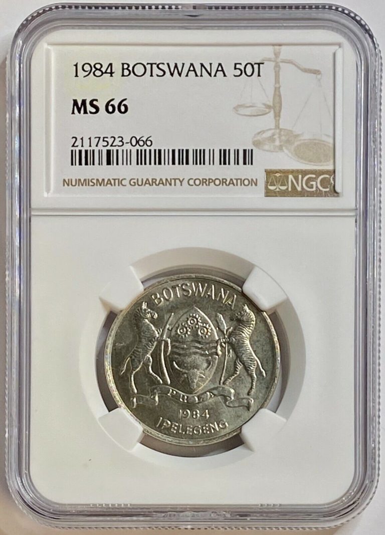 Read more about the article 1984 BOTSWANA 50 THEBE UNC NGC MS 66 FINEST KNOWN WORLDWIDE