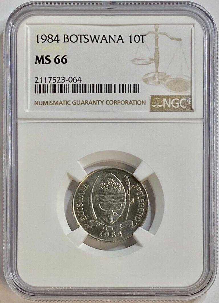 Read more about the article 1984 BOTSWANA 10 THEBE UNC NGC MS 66 FINEST KNOWN WORLDWIDE