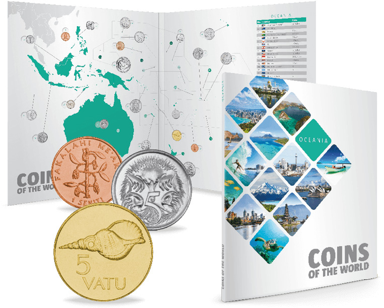 Read more about the article Complete 24 Coins Oceania | Exotic Countries | Collection Folder  | 1974 – 2013