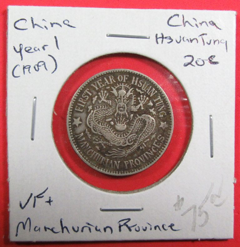 Read more about the article 1909 (Year 1) China 20c Manchurian Province. Circ. Strong detail. (123102)