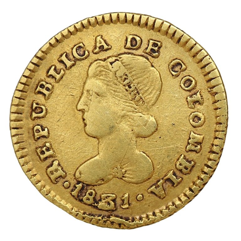 Read more about the article COLOMBIA – POPAYAN – ESCUDO – 1831 RU – KM#81.2 – GOLD COIN