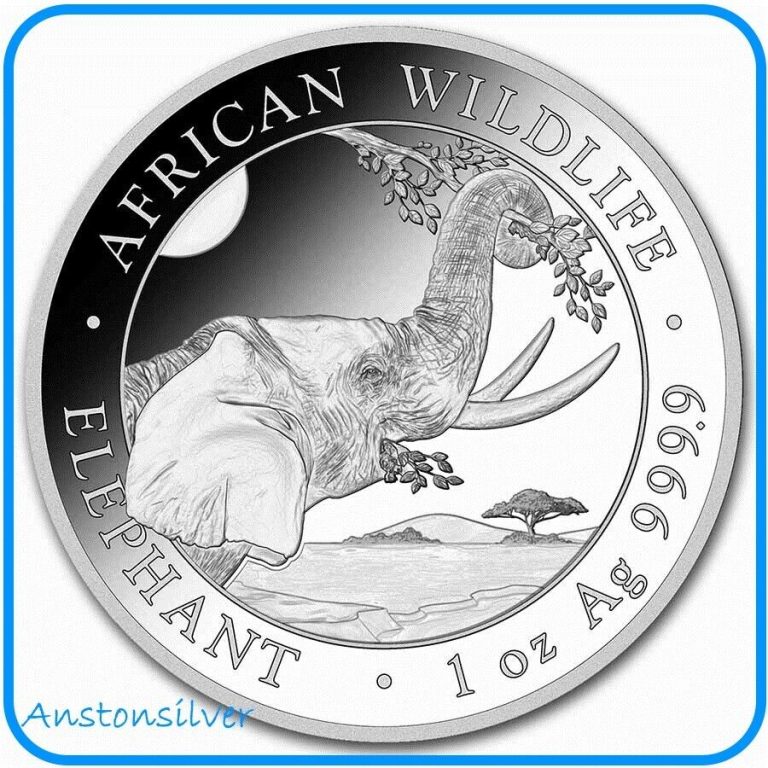 Read more about the article 2023 Somalia Elephant 1 oz BU Silver – Encapsulated