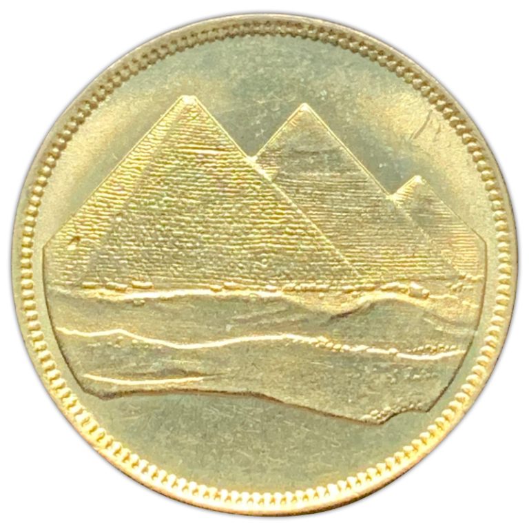 Read more about the article Uncirculated Egyptian 1 Piastre Coin Featuring Pyramids of Giza Buy 3 Get 1 Free