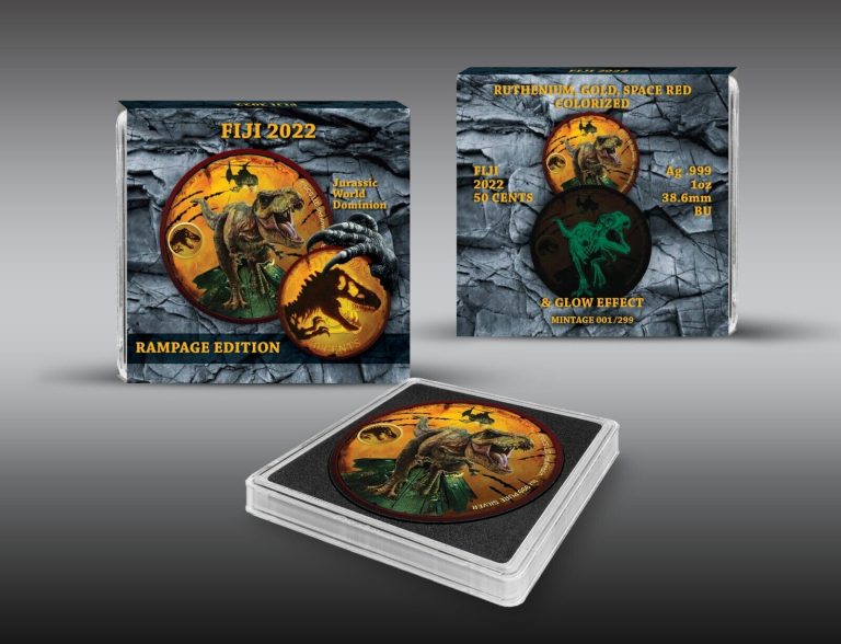 Read more about the article 2022 Fiji Jurassic World Dominion Rampage Edition 1 oz Silver Colorized Coin