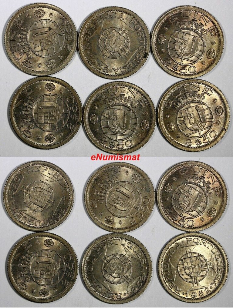 Read more about the article Guinea-Bissau 1952 2 1/2 Escudos 1 YEAR TYPE GEM BU KM# 9 RANDOM PICK (1 Coin)