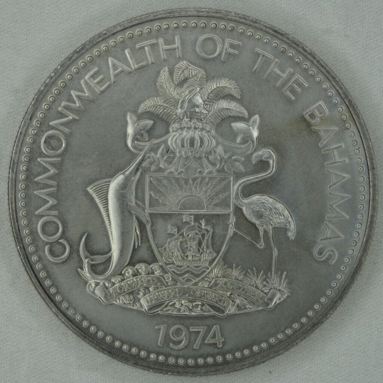 Read more about the article 1974 BAHAMA ISLANDS $5 Five Dollar Coin  KM#67 Copper Nickel  only 32 000 Minted