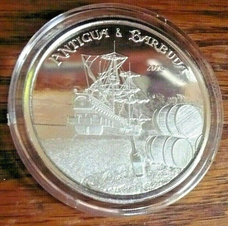 Read more about the article 2018 Antigua and Barbuda 1 oz .999 Silver Round Coin Rum Runner Pirate Ship